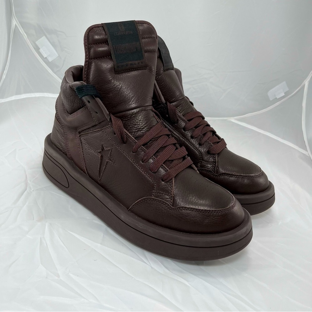 🔥 NEW With Box Size Mens 12 Converse TURBOWPN Hi Rick Owens DRKSHDW Clay